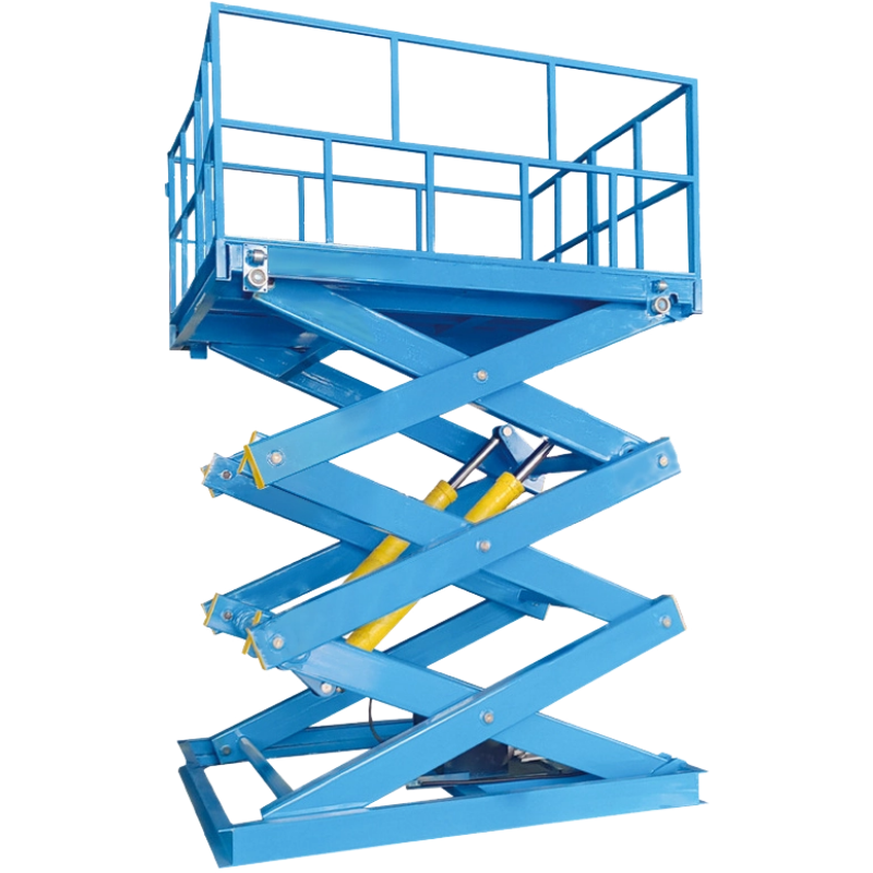 Fixed shear fork type lifting platform
